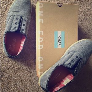 Toms Palmera Grey Chambrey Shoes